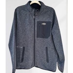 AFTCO Men’s Weatherproof Fleece Fishing Jacket in Navy, Size L